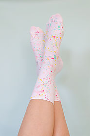 DIY Splatter Paint Socks - Club Crafted