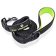 Extra Heavy Duty Dog Leash by Paw Lifestyles – 3mm Thick, Soft Padded Handle For Comfort, 6ft long - 1” Wide, Perfect...