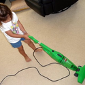 Kids sized vacuum cleaner