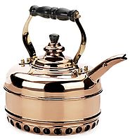 Simplex Heritage 2 Quart Copper Tea Kettle for Gas Stovetops