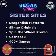 Sites like Vegas Spins – Similar slots & casino games with 100% bonus.