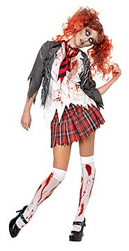 Smiffy's Women's High School Horror Zombie Girl Costume