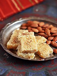 Badam burfi recipe | Diwali 2015 sweets recipes