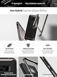 Spigen Neo Hybrid Galaxy S8 Plus Case Herringbone with Flexible Inner Protection and Reinforced Hard Bumper Frame for...
