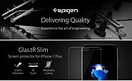 Spigen iPhone 7 Plus Screen Protector Tempered Glass 0.33 mm / 2 Pack / Case Friendly for Apple iPhone 7 Plus