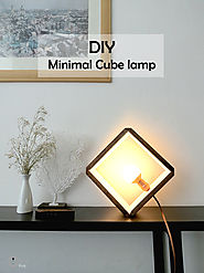 DIY wooden cube lamp