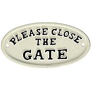 Please Close the Gate Sign White