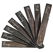 Etched Slate Garden Plant Markers