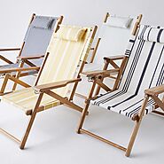 Vintage-Inspired Striped Beach Chairs