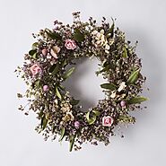 Dried Hydrangea & Rose Wreath