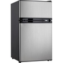 Danby Designer 3.0 cu.ft. Two Door Compact Refrigerator, Black/ Spotless Steel