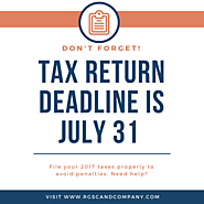 Tax RETURN Deadline Is July 31 – Social Media by Chartered Accountants