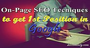 On-Page SEO Techniques to Rank First on Google Search - Dot Com Only