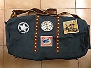 The House of Tara Vintage Travel Duffle Bag (Combat Blue) HTD 124