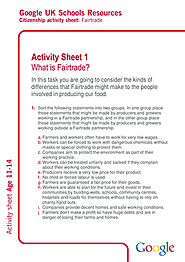 This lesson plan focuses on global citizenship using fair trade information.