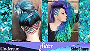 Glitter UnderCut and SideShave Hair Tutorial