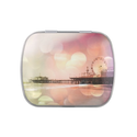 Santa Monica Pier Pink Sparkles Photo Edit Jelly Belly Candy Tins from Zazzle.com