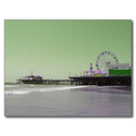 Green Purple Santa Monica Pier Post Card from Zazzle.com