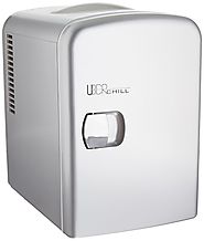 Uber Appliance UB-CH1 Uber Chill Mini Fridge 6-can portable Thermoelectric Cooler and Warmer mini fridge for bedroom,...
