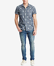 Denim & Supply Ralph Lauren Men's Star-Print Chambray Shirt $79.50 @ Macy's