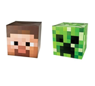 Official Minecraft 12" Steve & Creeper Exclusive Head Costume Mask Set of 2