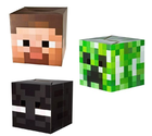 Official Minecraft Exclusive Steve , Creeper & Enderman Head Costume Mask Set of 3