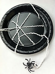 Paper Plate Spiderwebs: An Easy, Fun & Inexpensive Halloween Craft Idea - Thrifty Jinxy