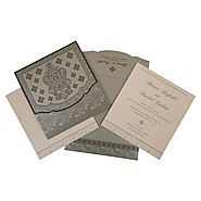 Designer Wedding Invitations - D-800E - -123WeddingCards
