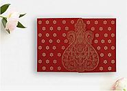 Red Screen Printed Wedding Invitation | I-801B | 123WeddingCards