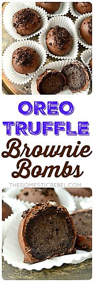 Oreo Truffle Brownie Bombs