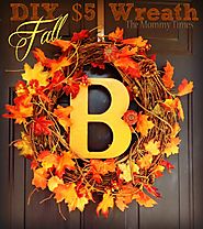 $5 DIY Fall Wreath #autumn #pumpkin #leaves #fall #dollarcrafts - The Mommy Times