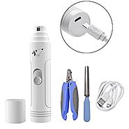 Nail Grinder, Legendog Electric Pet Nail Grinder Quiet Nail Trimmer Clipper Gentle Paws Grooming Tools for Small Medi...