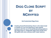 Digg Clone Script