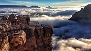 On rare occasions, the Grand Canyon fills with thick cloud