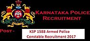 Karnataka State Police Department (KSP) Recruitment 2017 Apply online