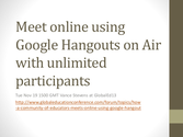 Meet online with unlimited users in Google+ Hangout