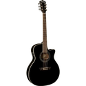 Washburn USM-WCG18CEB Comfort Series Acoustic Electric Guitar, Black