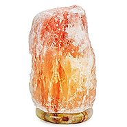 HemingWeigh Natural Hand Carved Himalayan Crystal Rock Salt Lamp, (8-10 Inch, 7-13 lbs), with Marble Base, Amber Glow...