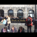 “#thinktankontheroad #TheBookOfKells Outside the TCD building today”