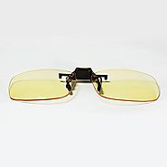 Archgon Computer Glasses Anti Blue Light UV Protection Clip-on Flip-up Type with Amber Lens (compatible with a single...