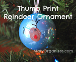Reindeer Thumb Print Ornament