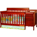 Athena Kimberly 3 in 1 Crib and Changer with Toddler Rail, Espresso