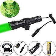Ulako Green light LED Coyote Hog Pig Varmint Predator Hunting Light Flashlight with Remote Pressure Switch