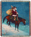 Cowboy Christmas by Jack Sorenson Tapestry Throw
