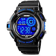 Aposon Men's Digital Sports Watch, Military Army Electronic Watches Running 50M 5 ATM Waterproof Sports LED Wristwatc...
