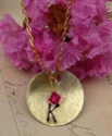 Initial Charm Necklace in Brass | Suzanna McMahan | Upcycled Vintage Jewelry