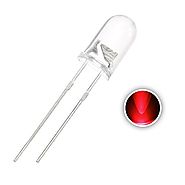 Chanzon 100 pcs 5mm Red LED Diode Lights (Clear Round Transparent DC 2V 20mA) Super Bright Lighting Bulb Lamps Electr...