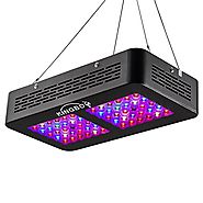 KINGBO Dual Optical Lens-Series 300W LED Grow Light Full Spectrum for Indoor Plants VEG and Bloom(Two Switch, 12-Bands)