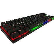 DREVO Calibur 71-Key RGB LED Backlit Wireless Bluetooth 4.0 / Wired Gaming Mechanical Keyboard Black Switch-Black
