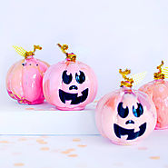 DIY Pink Marbled Pumpkins - Delineate Your Dwelling